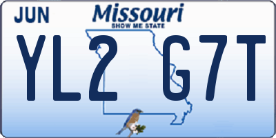 MO license plate YL2G7T