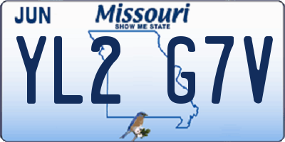 MO license plate YL2G7V