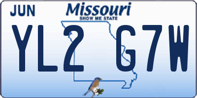 MO license plate YL2G7W
