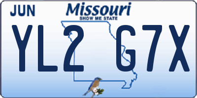MO license plate YL2G7X