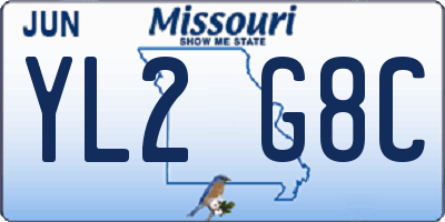 MO license plate YL2G8C
