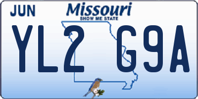MO license plate YL2G9A