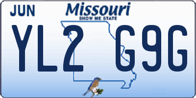 MO license plate YL2G9G