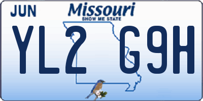 MO license plate YL2G9H