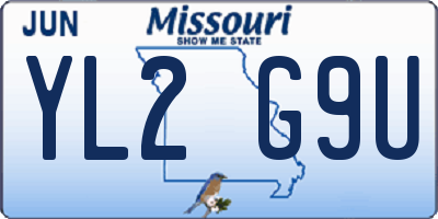 MO license plate YL2G9U