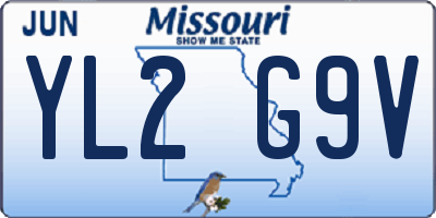 MO license plate YL2G9V