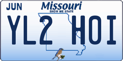 MO license plate YL2H0I