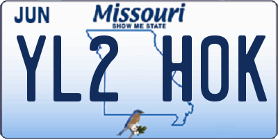 MO license plate YL2H0K