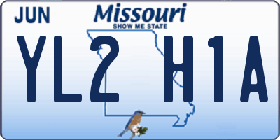 MO license plate YL2H1A