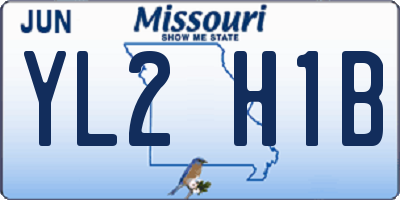 MO license plate YL2H1B