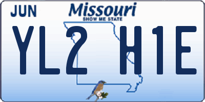 MO license plate YL2H1E