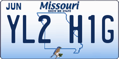 MO license plate YL2H1G