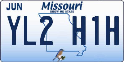 MO license plate YL2H1H