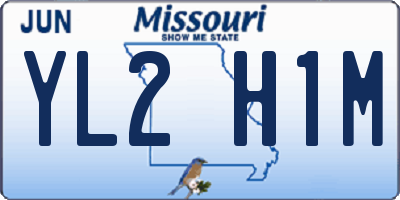 MO license plate YL2H1M
