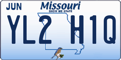 MO license plate YL2H1Q
