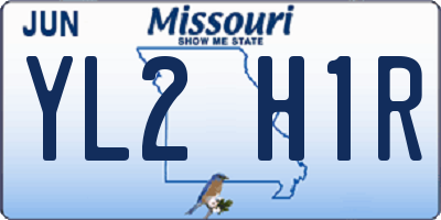 MO license plate YL2H1R