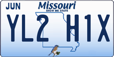 MO license plate YL2H1X