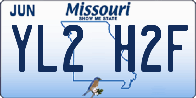 MO license plate YL2H2F