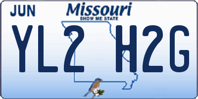 MO license plate YL2H2G
