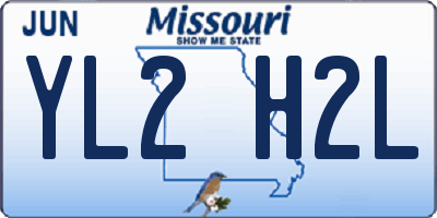 MO license plate YL2H2L