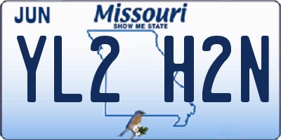MO license plate YL2H2N
