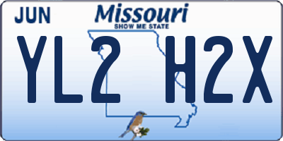 MO license plate YL2H2X