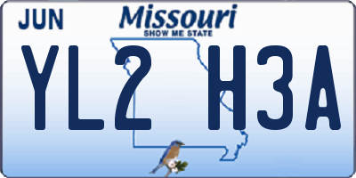 MO license plate YL2H3A