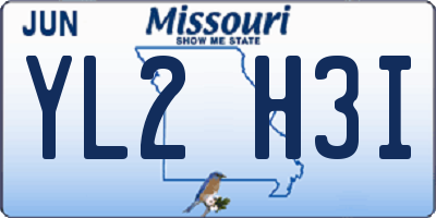 MO license plate YL2H3I