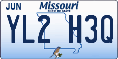 MO license plate YL2H3Q
