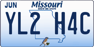 MO license plate YL2H4C