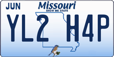 MO license plate YL2H4P