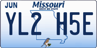 MO license plate YL2H5E