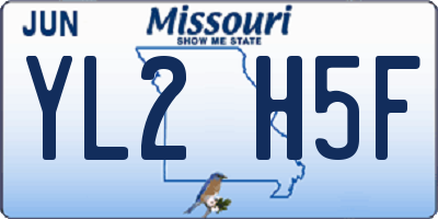 MO license plate YL2H5F