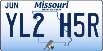 MO license plate YL2H5R