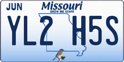 MO license plate YL2H5S