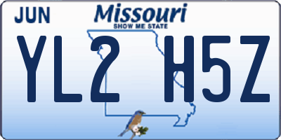 MO license plate YL2H5Z