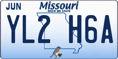 MO license plate YL2H6A