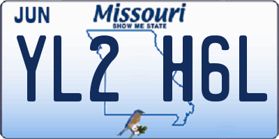 MO license plate YL2H6L