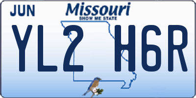 MO license plate YL2H6R