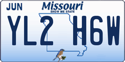 MO license plate YL2H6W