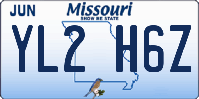 MO license plate YL2H6Z