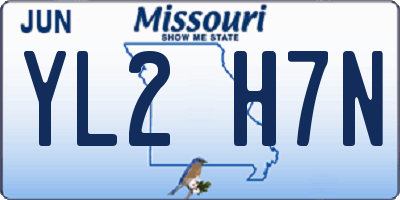 MO license plate YL2H7N