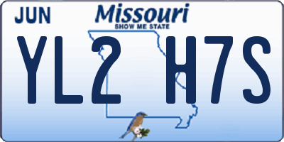 MO license plate YL2H7S