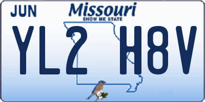 MO license plate YL2H8V