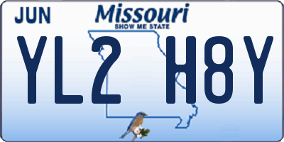 MO license plate YL2H8Y