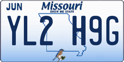 MO license plate YL2H9G
