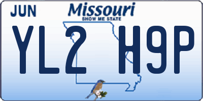 MO license plate YL2H9P