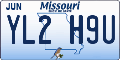 MO license plate YL2H9U