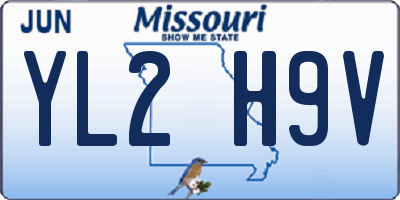 MO license plate YL2H9V