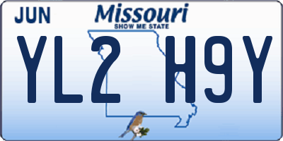 MO license plate YL2H9Y